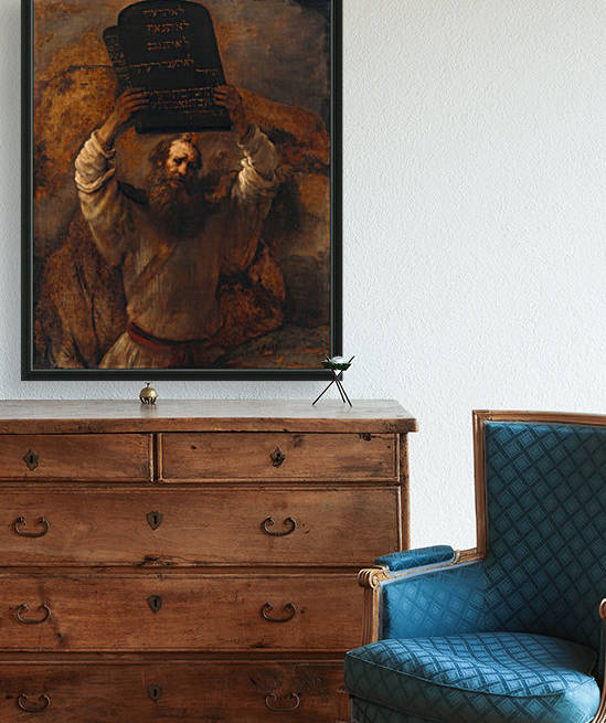 Moses with the Ten Commandments by Rembrandt