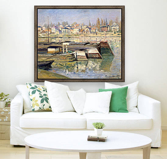 The Boats in Asnieres by Claude Monet