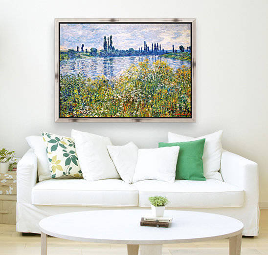 Banks of the Seine at Vetheuil by Claude Monet