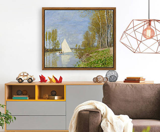 Small Boat on the Small Branch of the Seine at Argenteuil by Claude Monet