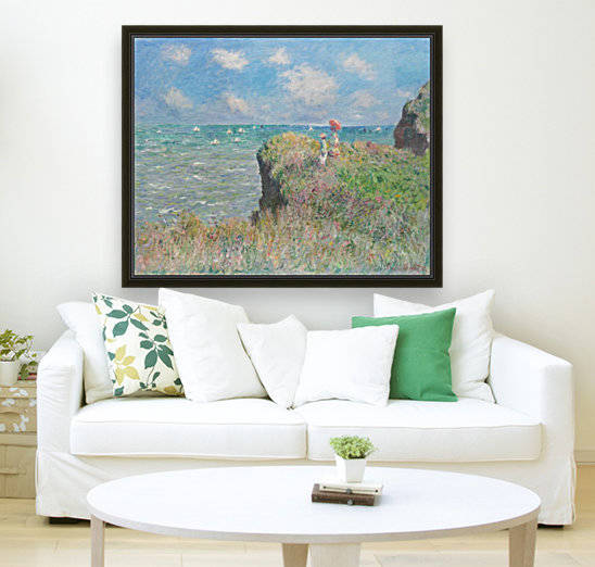 View to the Sea from the Cliffs by Claude Monet