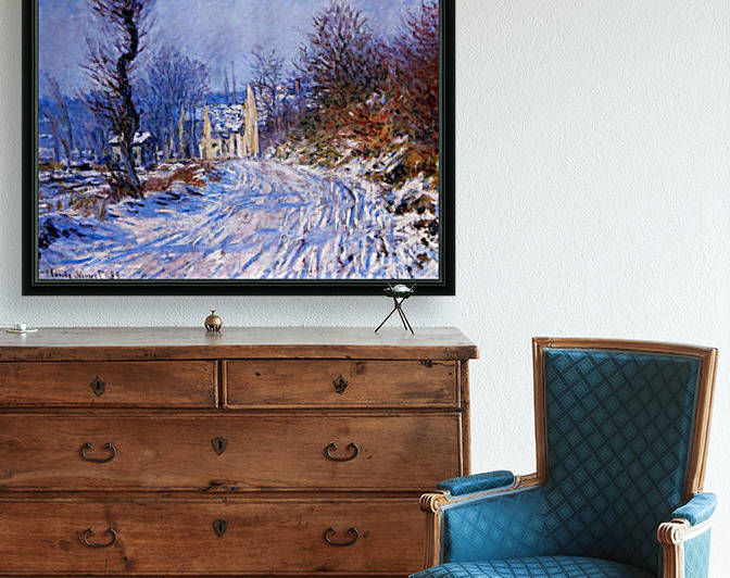 Road to Giverny in Winter by Claude Monet