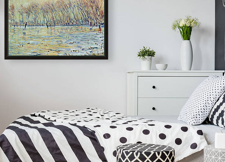 The Skaters at Giverny by Claude Monet