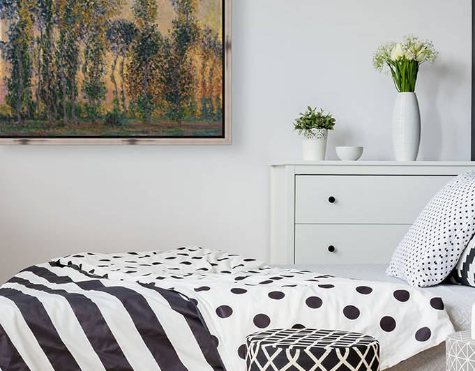 Poplars at Giverny, Sunrise by Claude Monet