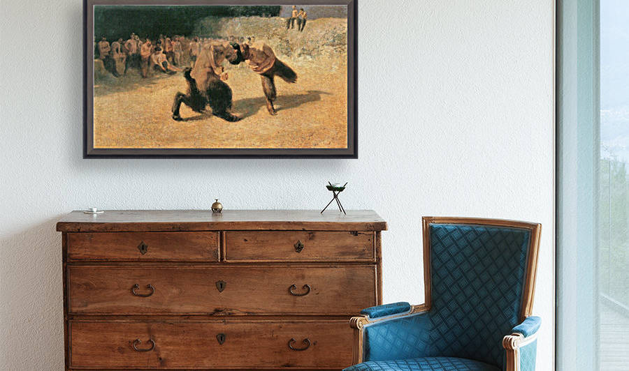 Fighting Faune 1 by Franz von Stuck