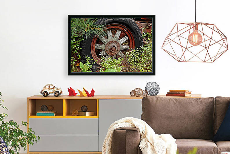 Vintage Wood Spoke Wheel by Deb Oppermann