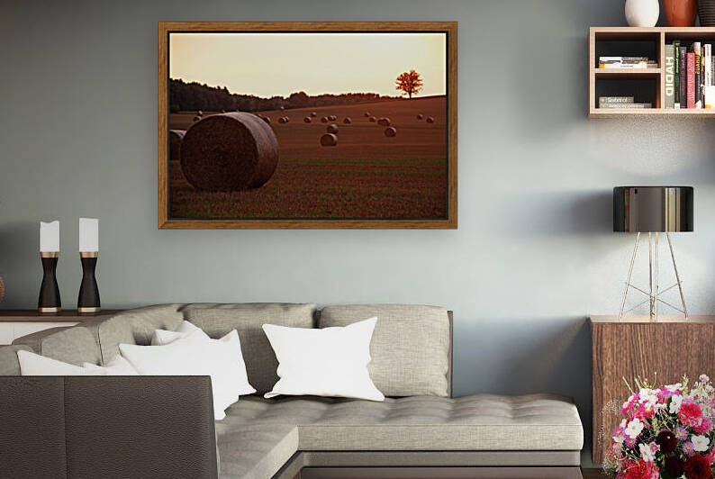 Hay Bales At Sunset by Deb Oppermann