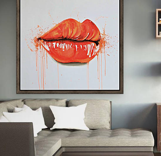 Lèvres oranges par Artémo by Artémo par Christine Bélanger