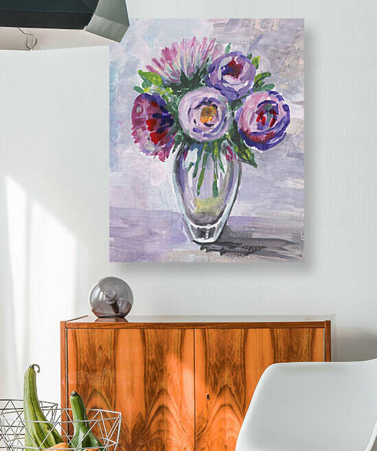 Impressionistic Flowers Purple Breeze  by Irina Sztukowski