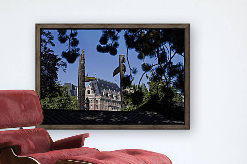 Totem Poles in Thunderbird Park Victoria BC 14 by Bob Corson