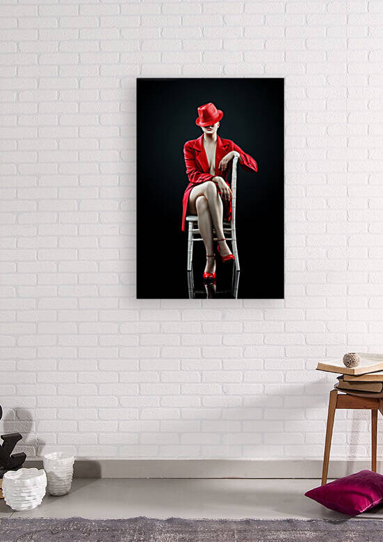 Woman in red by Johan Swanepoel