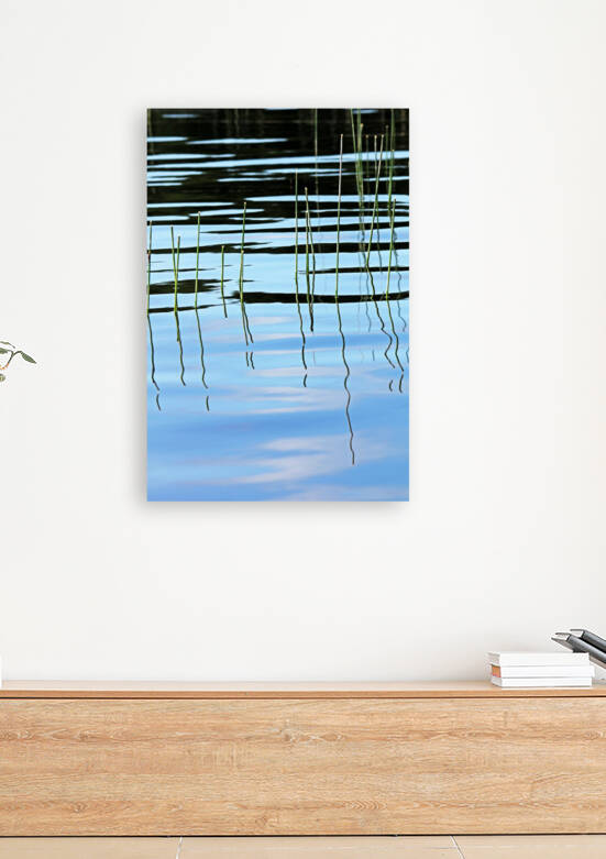 Reeds In The Shallows Abstract by Deb Oppermann