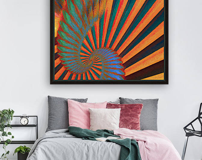 Composition in Orange Blue & Green by Jon Woodhams