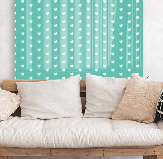 Sweet Green Heart Shape Pattern by rizu_designs