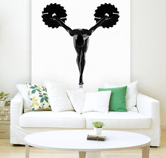 Nude woman with saw blade 5 by Johan Swanepoel