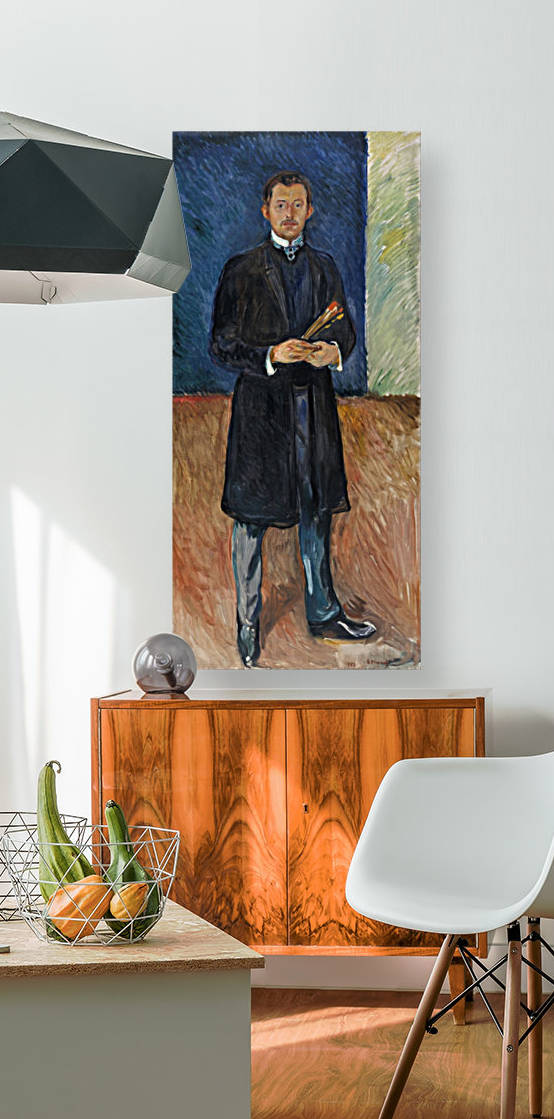 Self-Portrait with Brushes by Edvard Munch