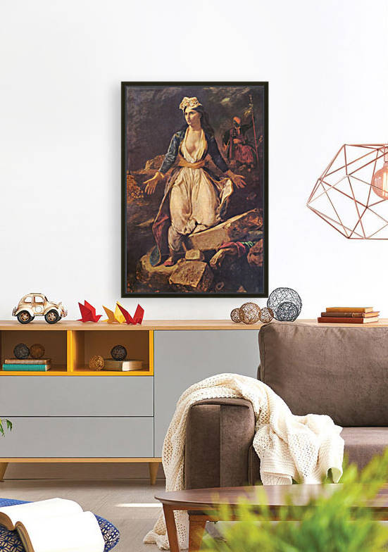 La Grece sur les ruines de Missolonghi by Eugene Delacroix