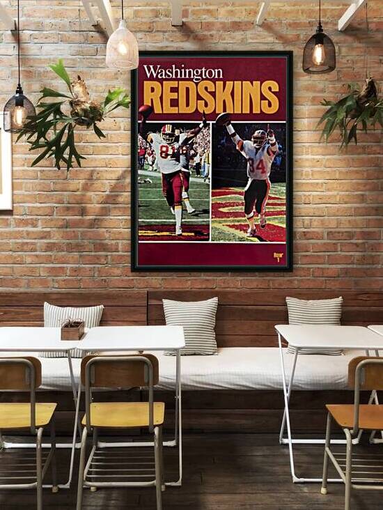 1987 washington redskins football art remix by Row One Brand