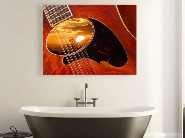 Shimmering 12 String Sunset by Gill Billington