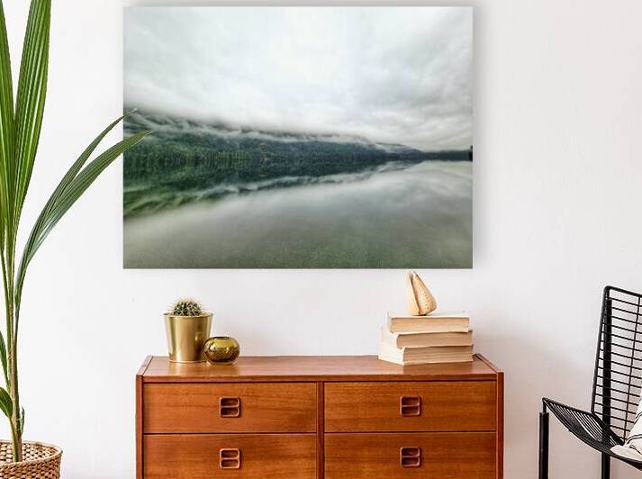 Cameron Lake Low Clouds by Adam Copp