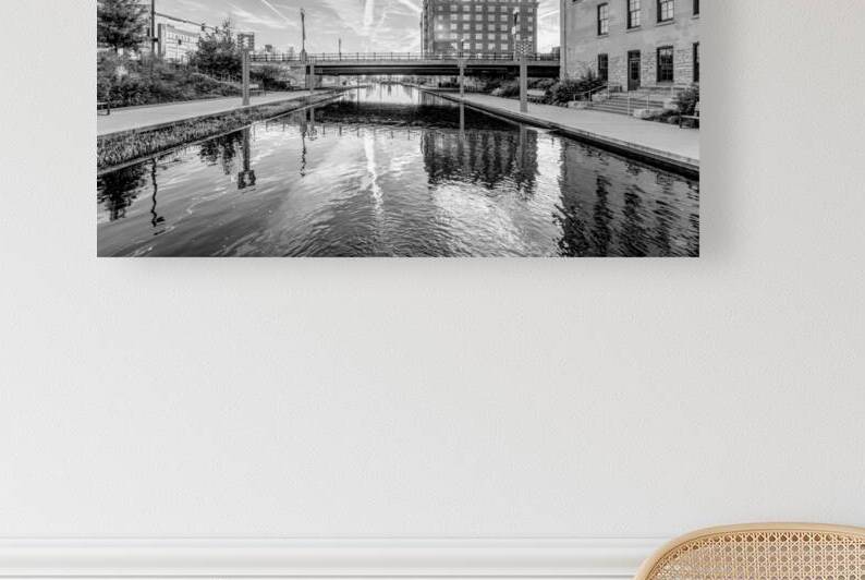 Gene Leahy Mall Lake Morning Grayscale by Jennifer White