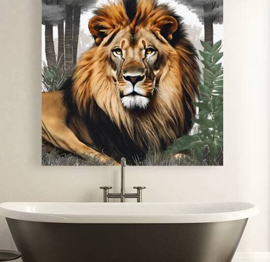 0 LION IN FOREST OF AFRICA  by fayssal bouss