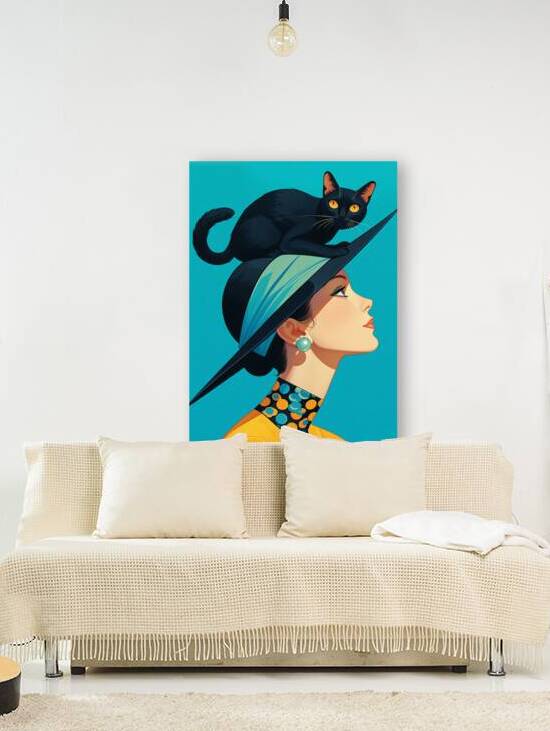 Retro Allure: The Lady and the Cat by Anne Laure GOUPIL