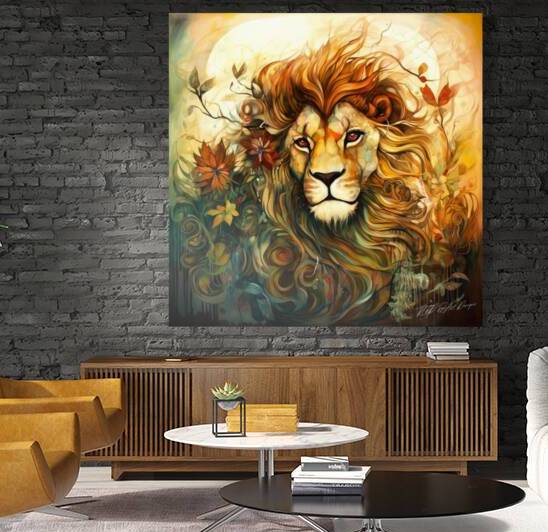 Boho Lion by SykArt Designs