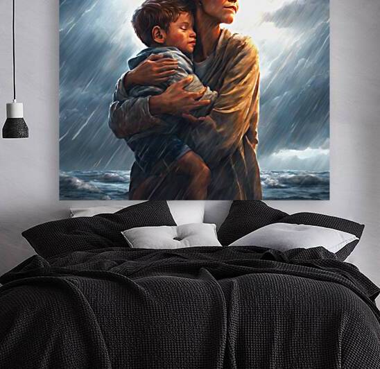 Mother   the bulwark from the storm by TANASOF