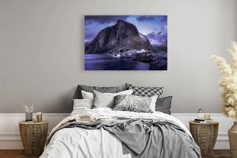 Lofoten Hamnoy Harbor Mountain by Norma Brandsberg Photography