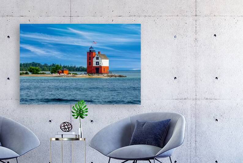 Mackinacs Round Island Lighthouse by Jennifer White