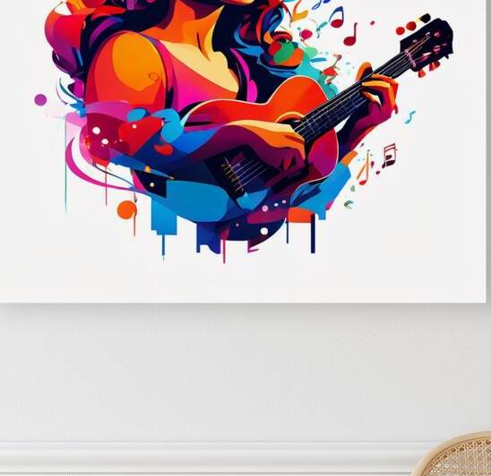 lady with the guitar  wpap  by Luciano