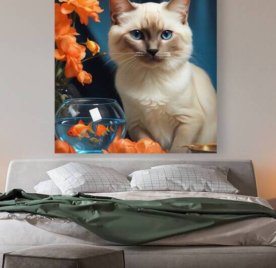 A strikingly elegant Siamese cat by Marigold