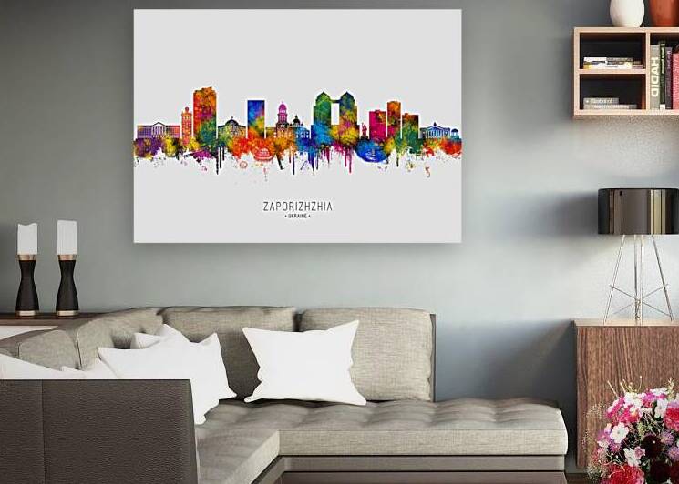 Zaporizhzhia Ukraine Skyline by Towseef Dar