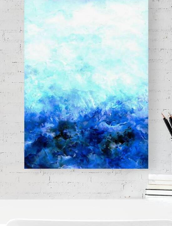 Abstract blue artwork by TAHDAINI