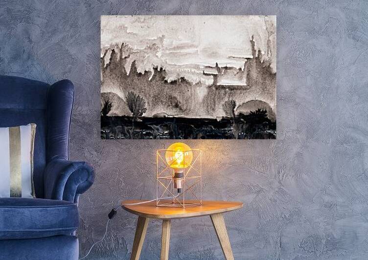 Abstract black and gray landscape by TAHDAINI