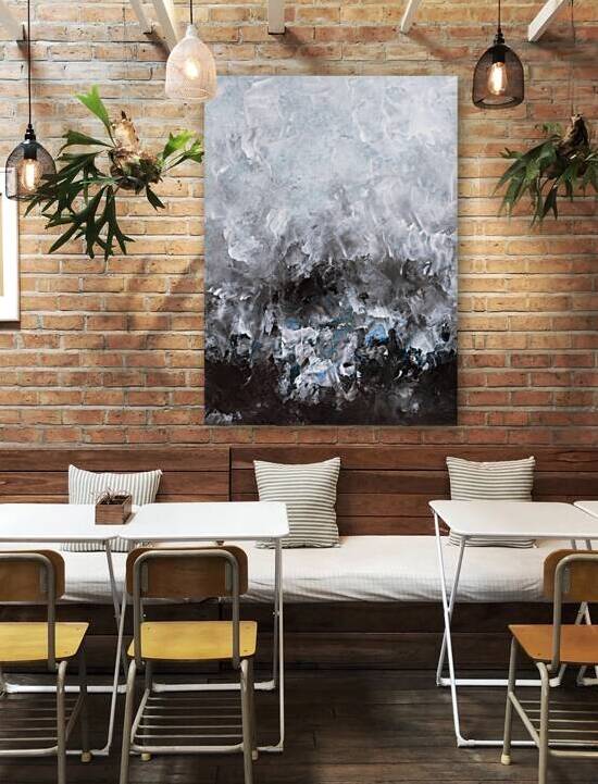 Abstrcat black paint artwork by TAHDAINI