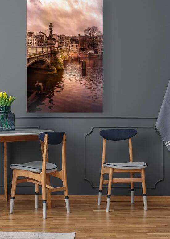 Amsterdam River Reflections at Sunset by Norma Brandsberg Photography