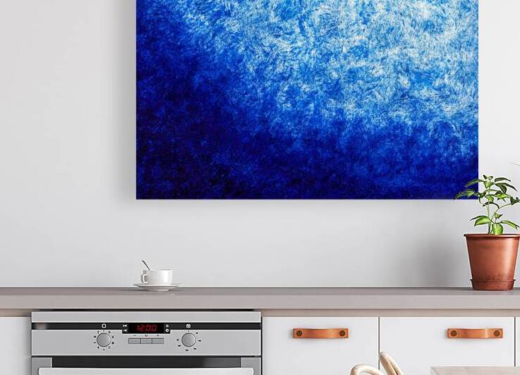 Abstract blue painting.   by TAHDAINI