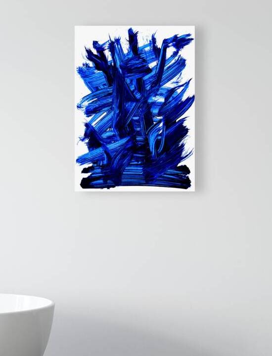 Abstract blue painting.   by TAHDAINI