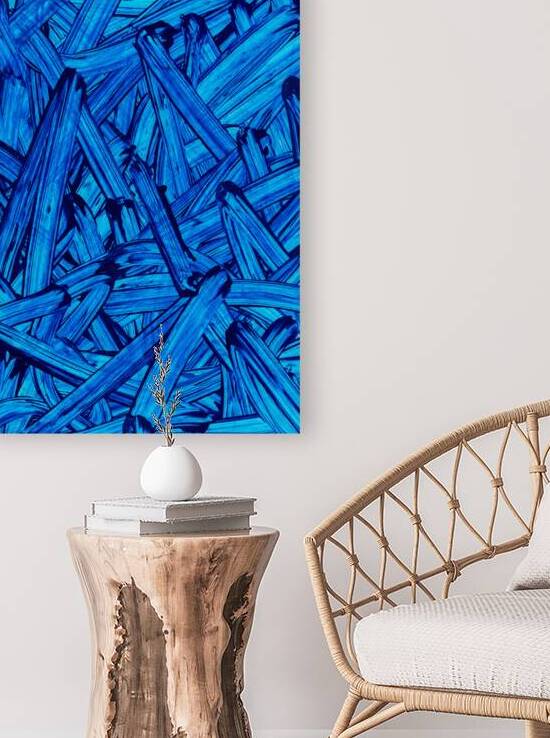 Abstract blue painting.   by TAHDAINI
