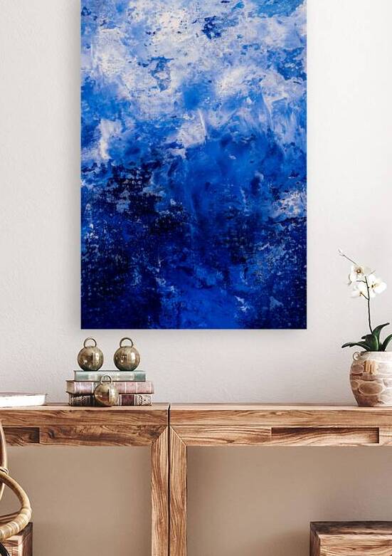 Abstract blue painting.  by TAHDAINI