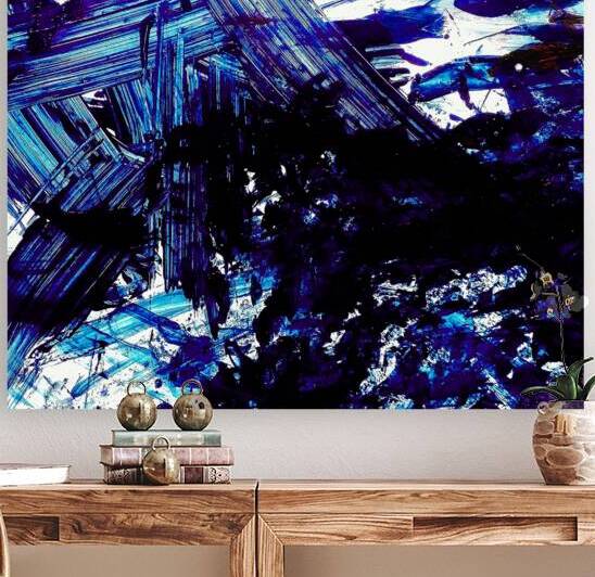 Abstract blue painting.  by TAHDAINI
