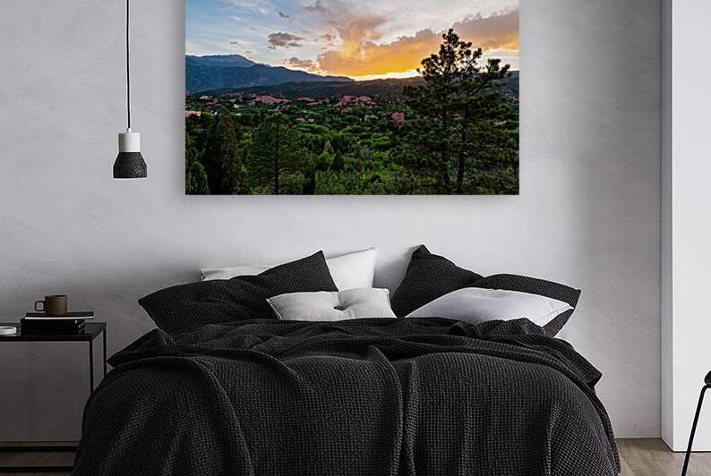 Pikes Peak Colorado Golden Evening by Jennifer White