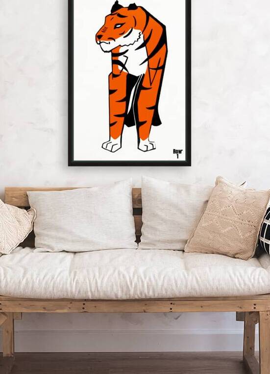 authentic vintage tiger mascot art by Row One Brand