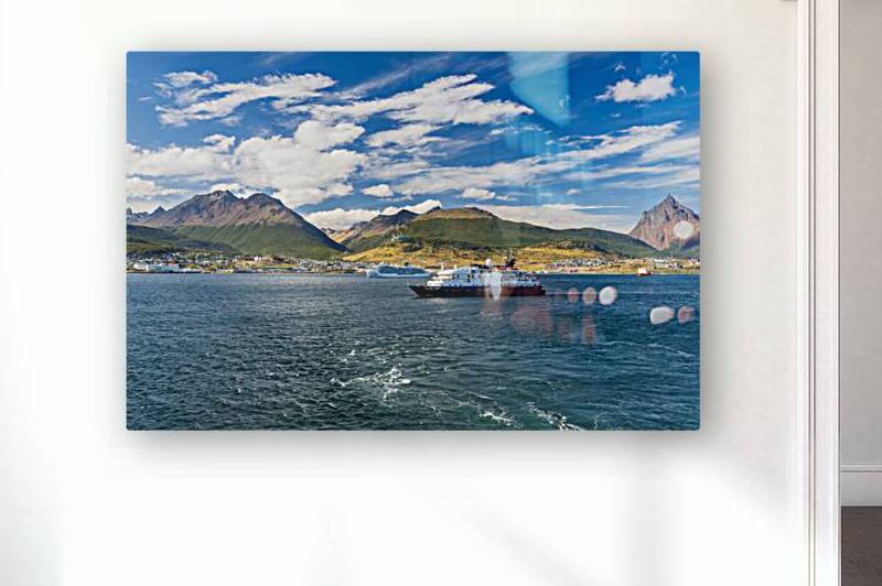 Hebredian Sky expedition cruise ship at anchor in Ushuaia by Steve Heap