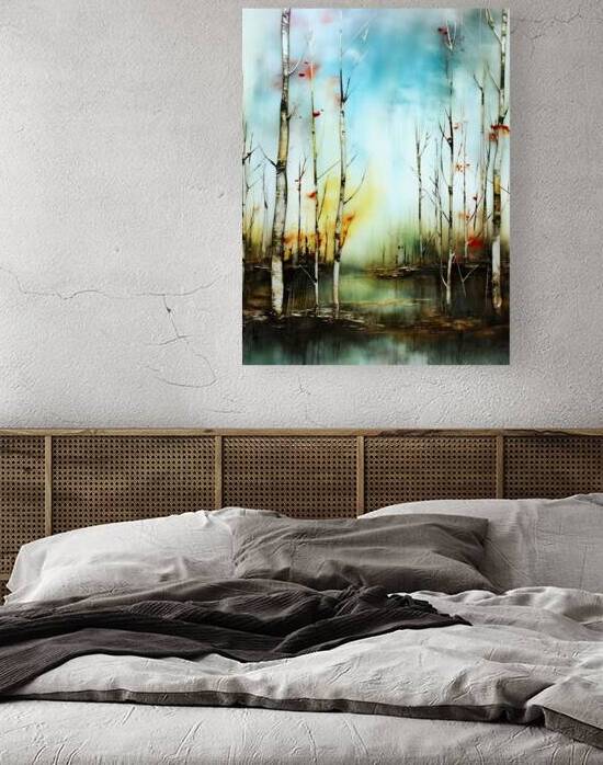 Encaustic Birch by SykArt Designs