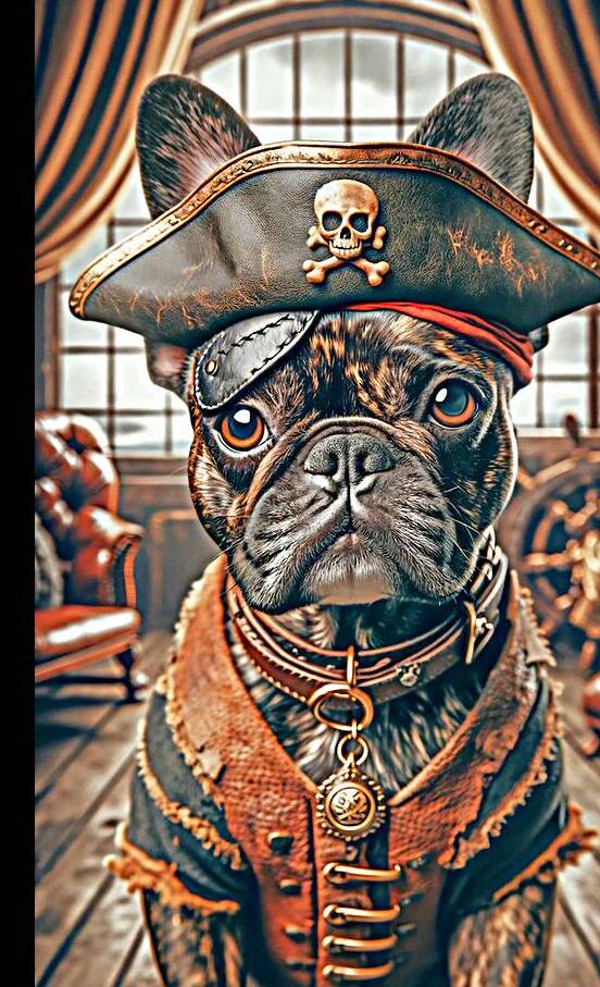 Pirate Frenchie by Darin E Hartley Photography