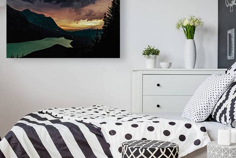 Banff Wolf Lake Sunset  Silhouette by Norma Brandsberg Photography