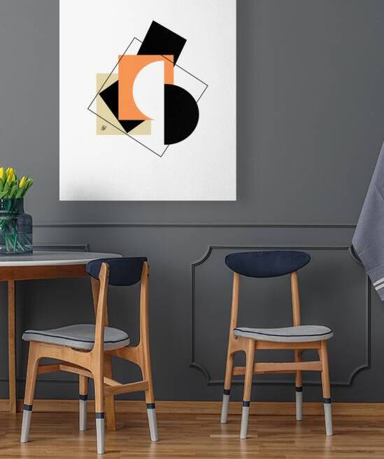 Geometric Shapes On White by Liz Cereby